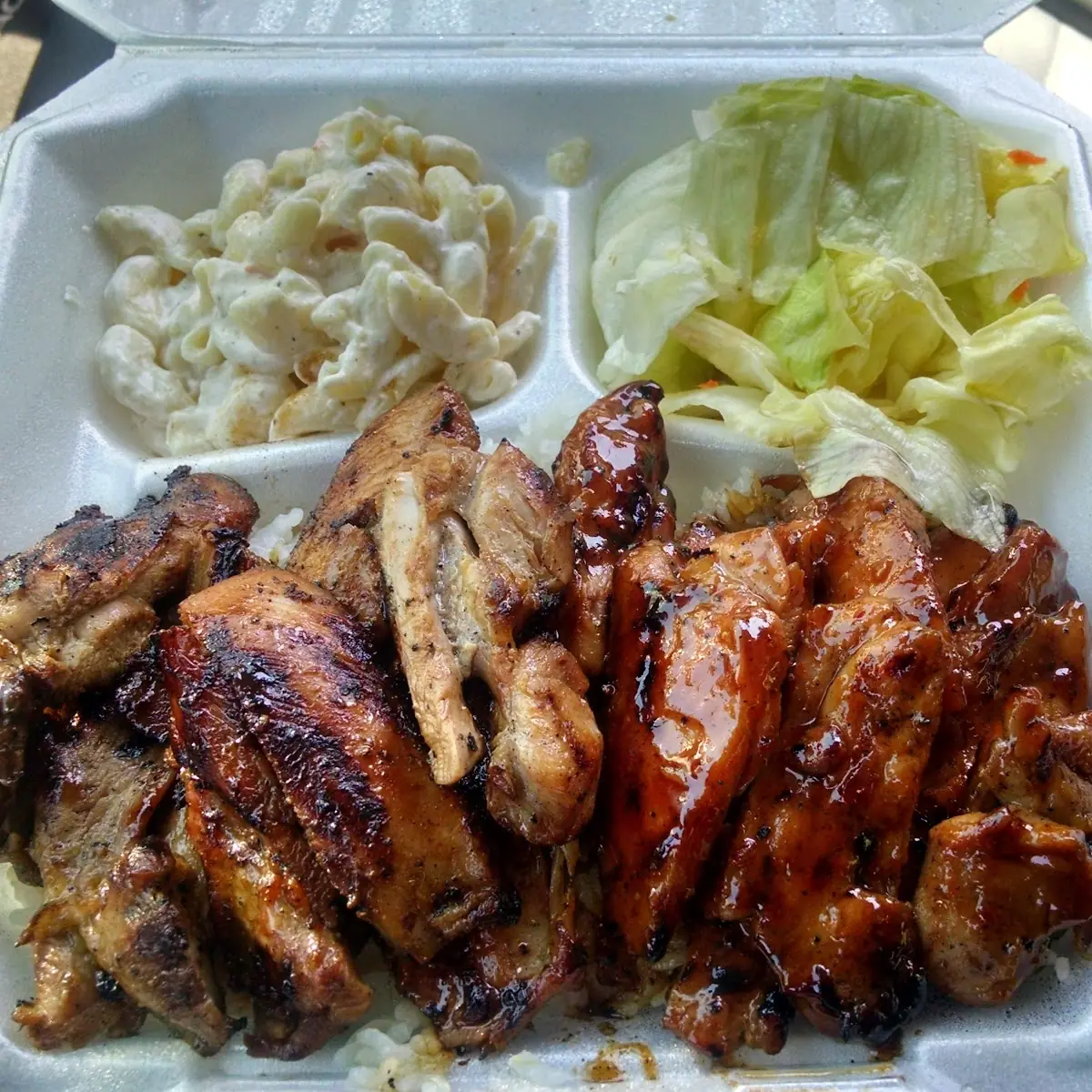 2 Item Plate with Teriyaki Chicken and Thai Chicken