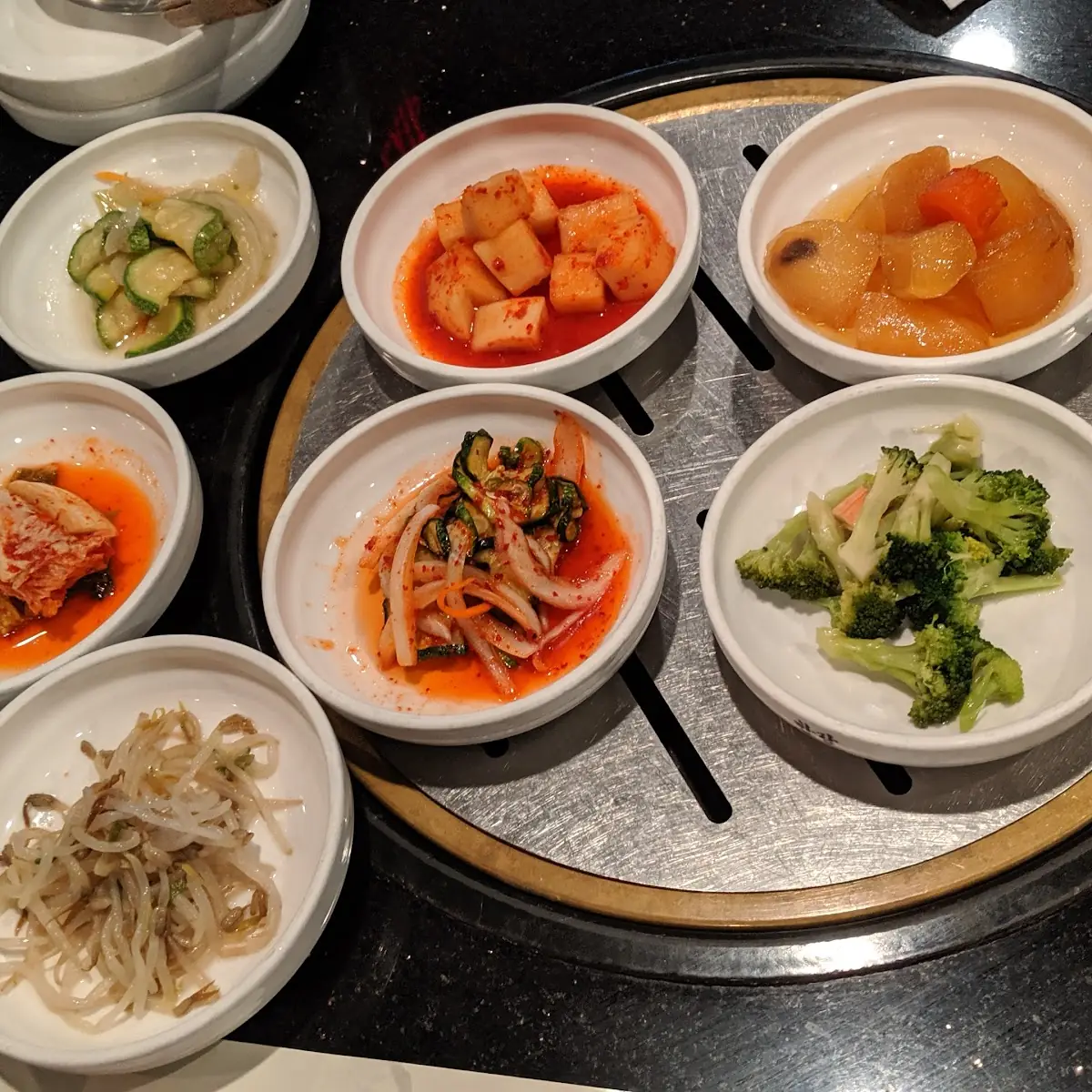 Fried Mandoo Dumplings and Side Dishes