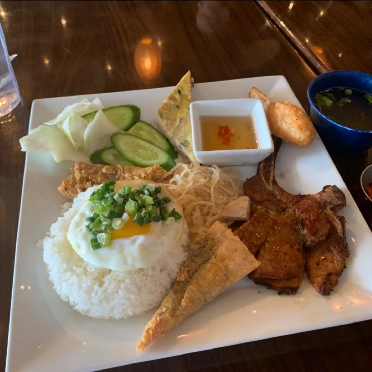 Broken Rice Pork Chop Special