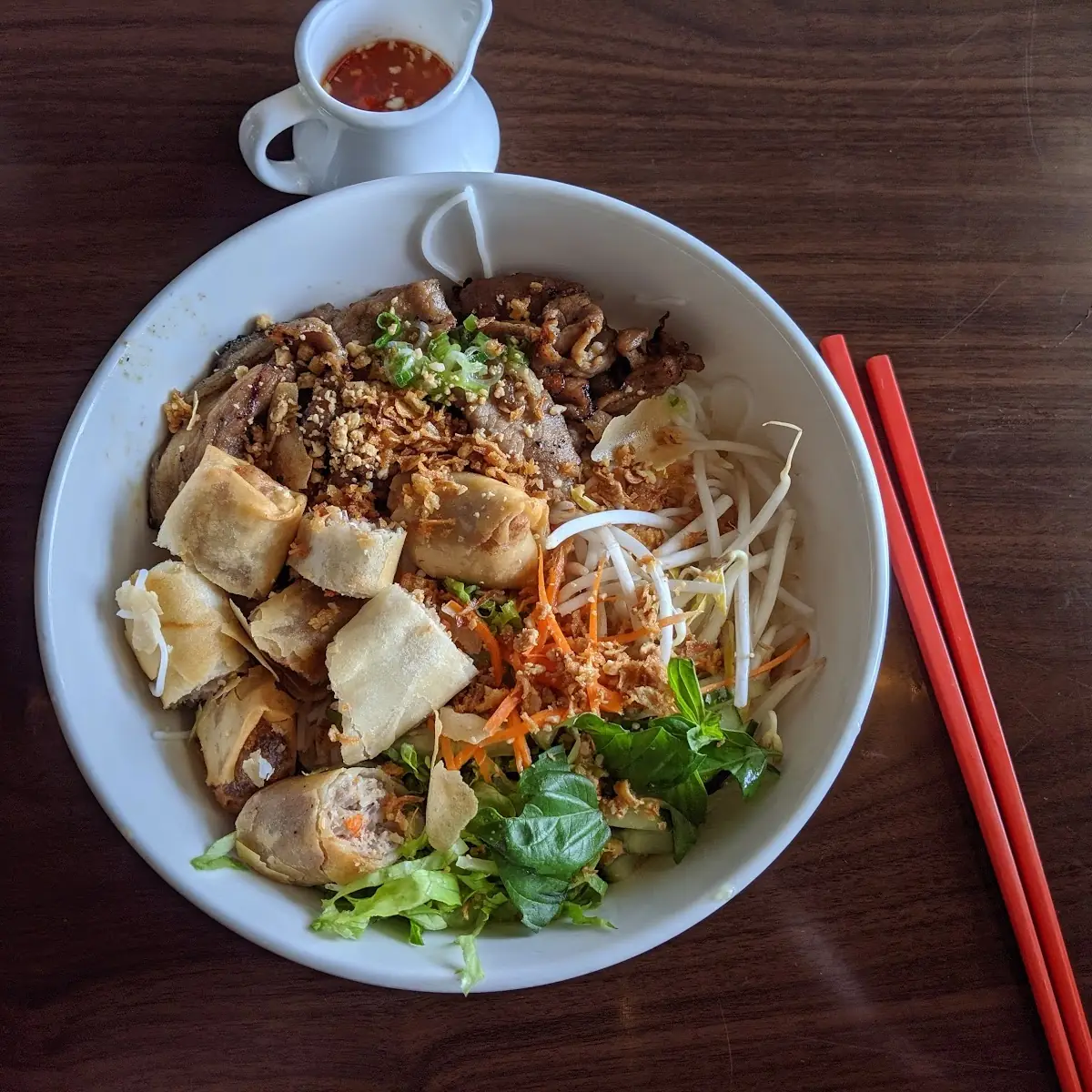 Grilled Pork & Egg Rolls Vermicelli