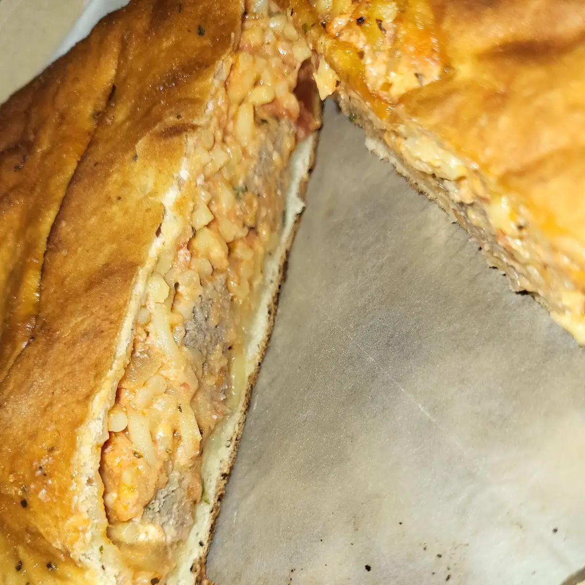 Spaghetti Meatballs Calzone