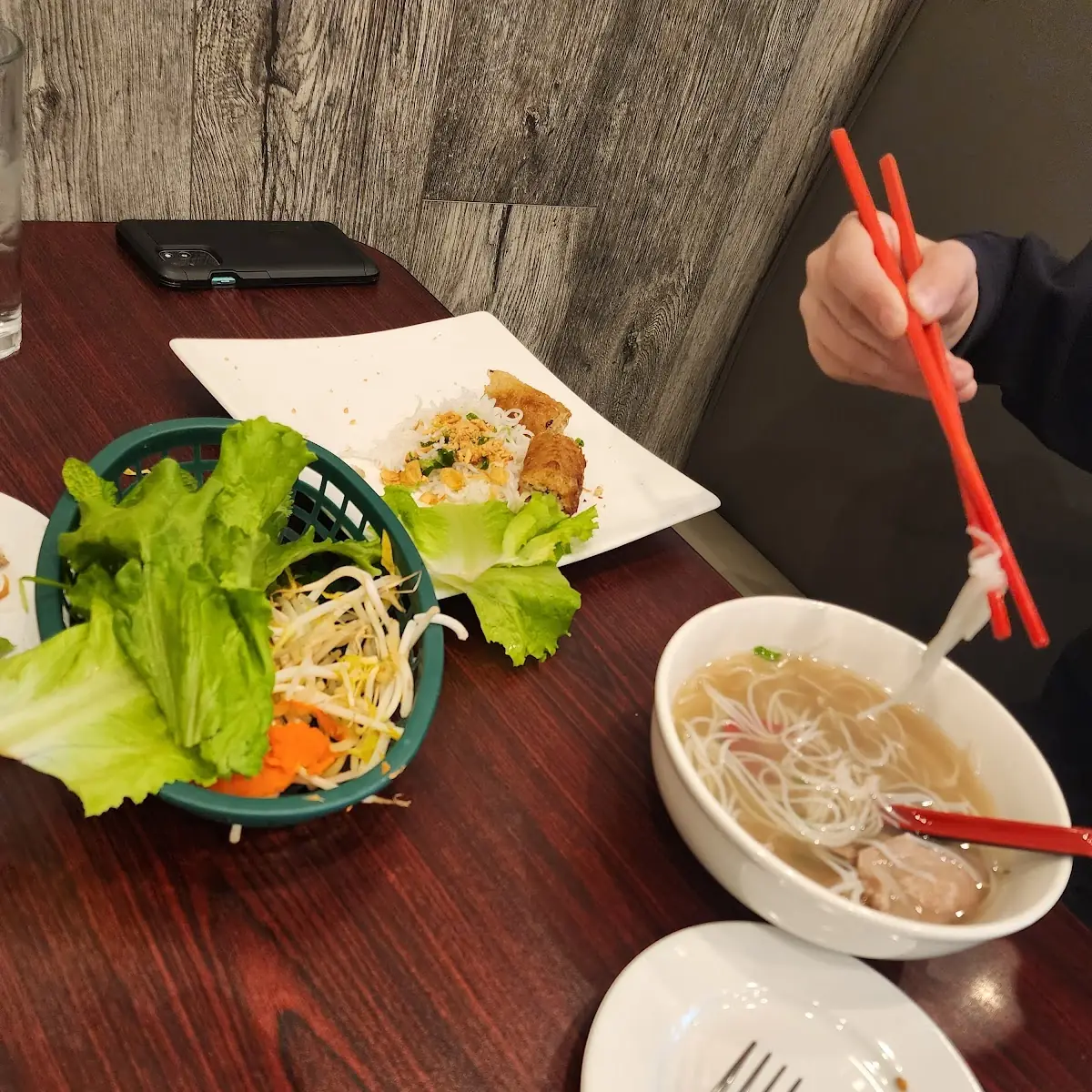 Pho Tai and Chả Giò
