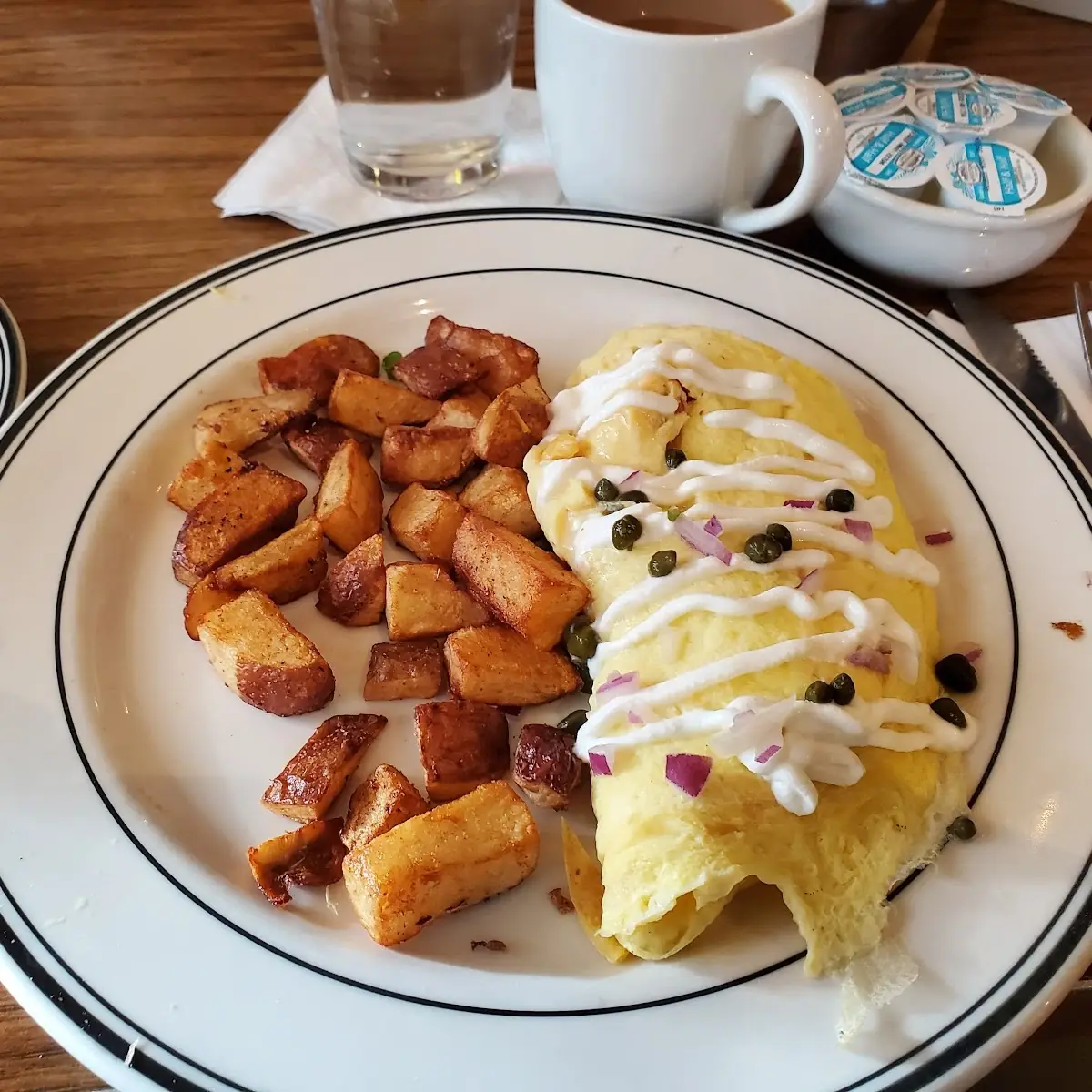 Bacon Sausage Ham and Cheddar Cheese Omelet