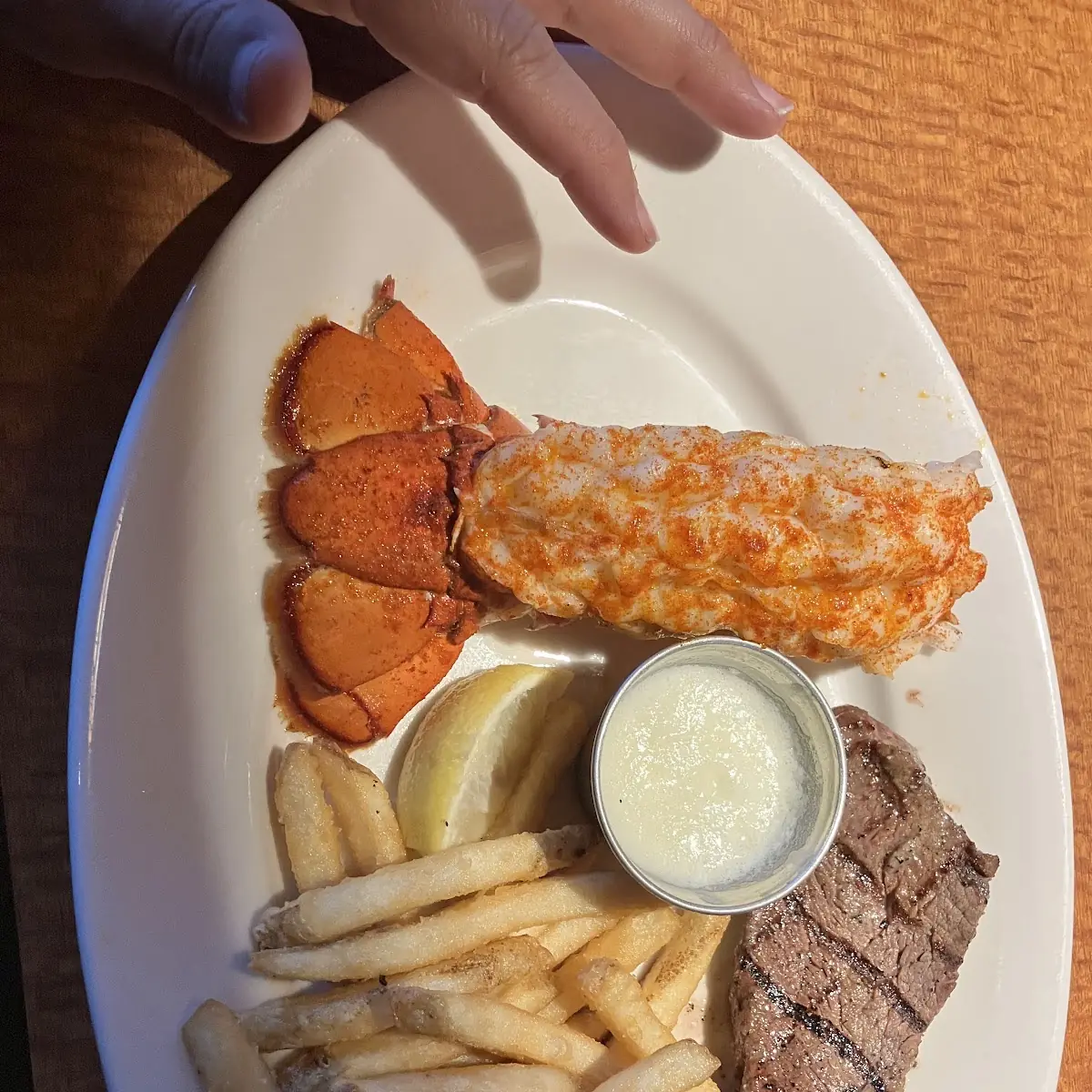 Lobster Tail and Steak