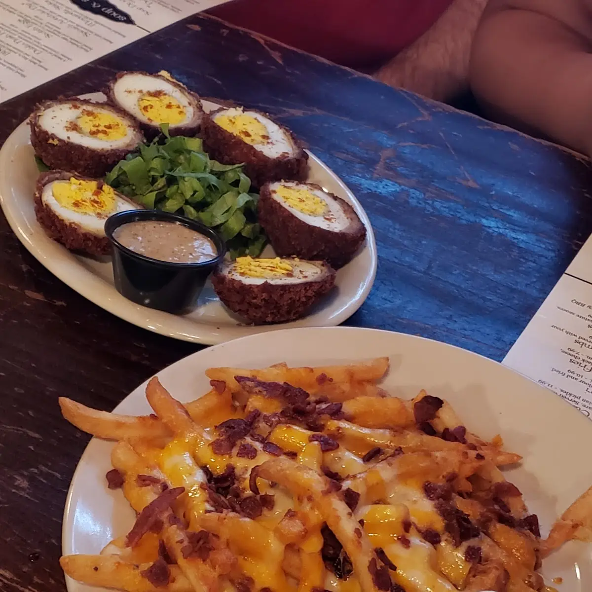 Scottish Eggs and Loaded Fries