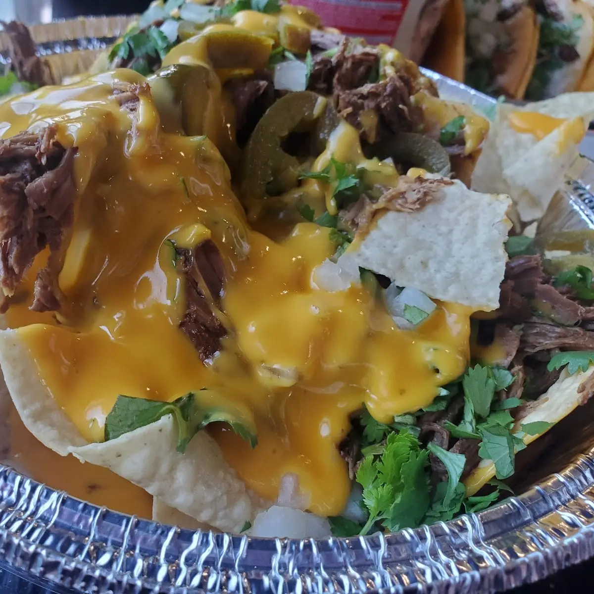 Chicken Nachos with Cheese