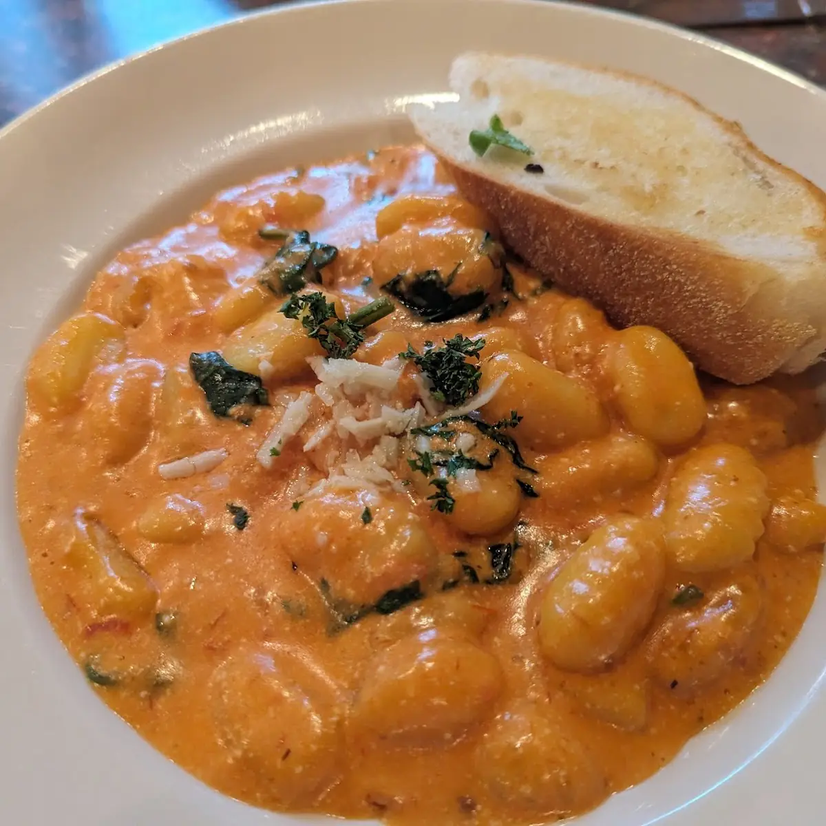 Gnocchi with Spinach & Ricotta in Vodka Sauce