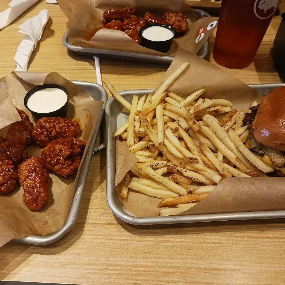 Bonelees Orange Chicken and Buffalo Burger