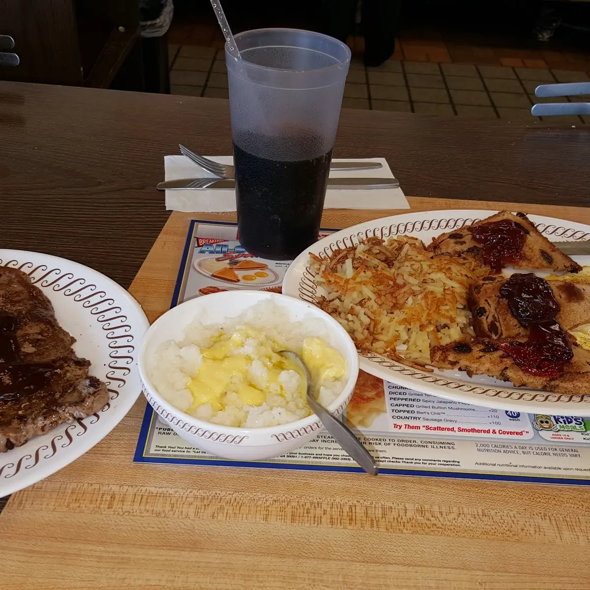 Hash Brown Steak & Eggs
