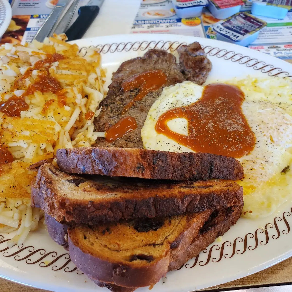 Steak & Eggs Hash Browns with Onions