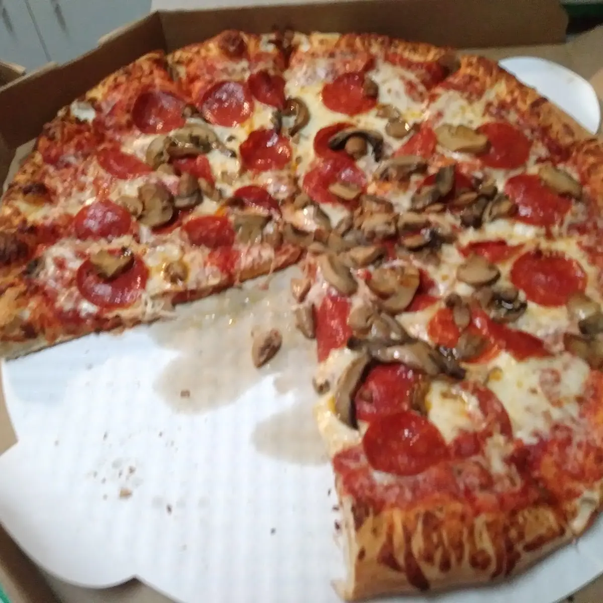 Pepperoni and Mushroom Pizza