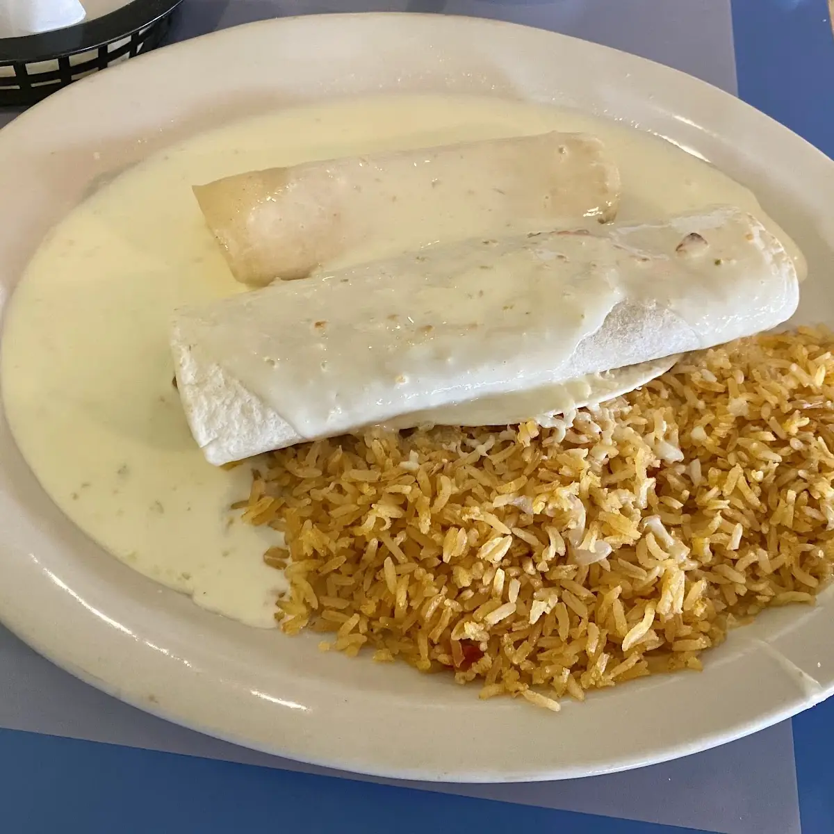 Cheese Enchilada & Bean Burrito