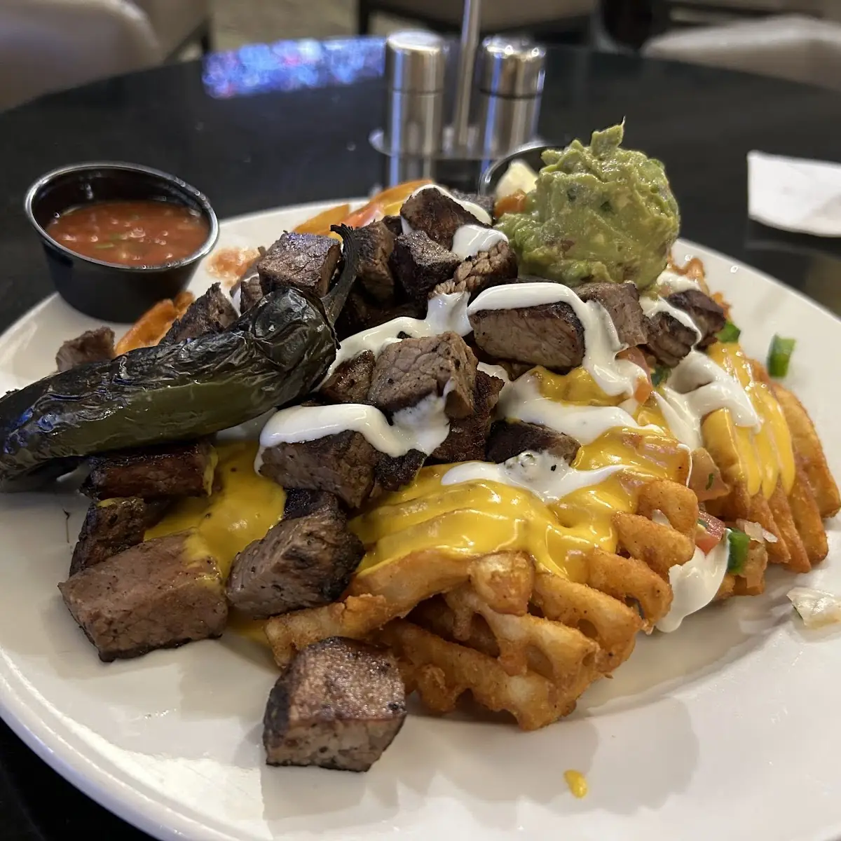 Loaded Asada Waffle Fries