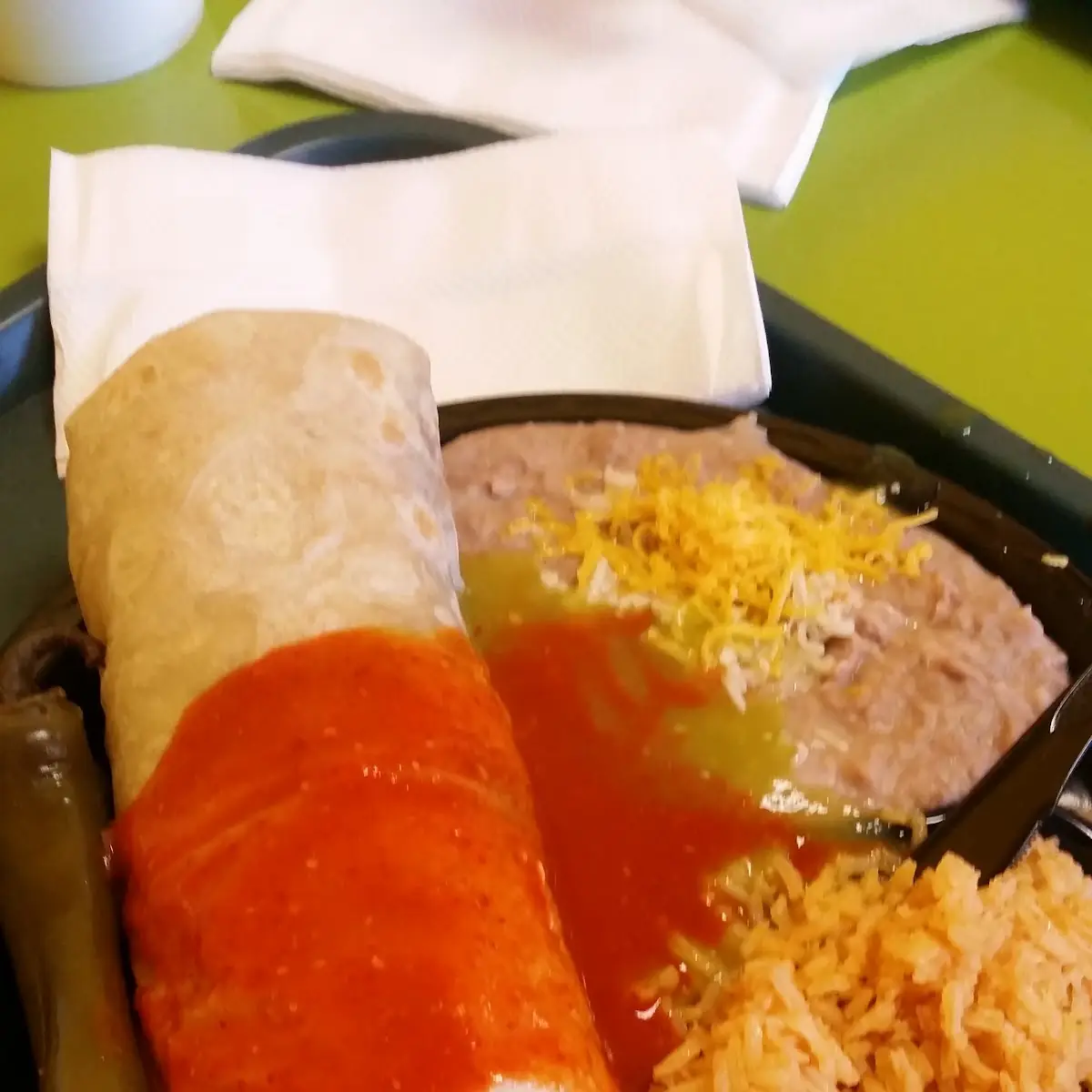 Pollo Asada Burrito Plate