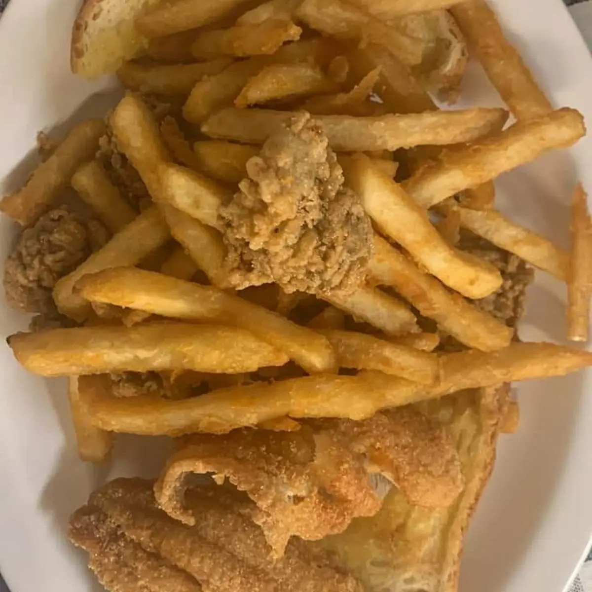 Fried Fish Filet and Oyster Platter