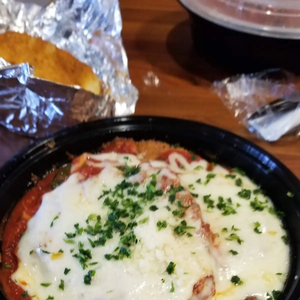 Eggplant Parmigiano Mostacciou w Meatballs
