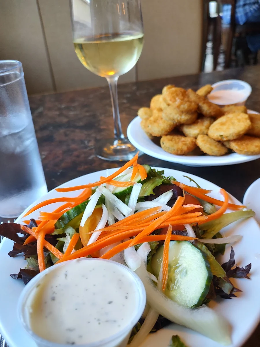 House Salad and Pickle Chips