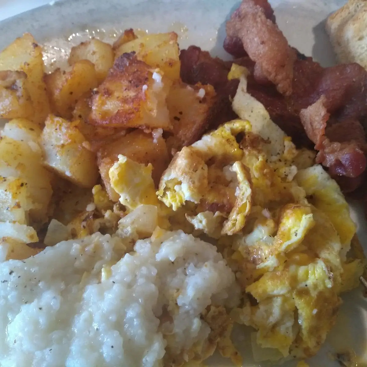 Bacon Home Fries Grits Egg and Cheese