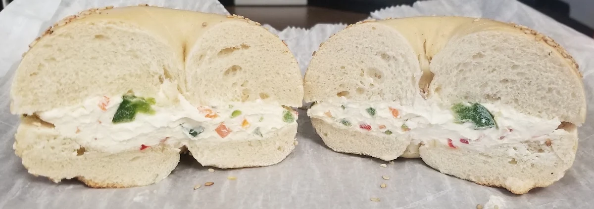 Plain Bagel with Vegetable Cream Cheese