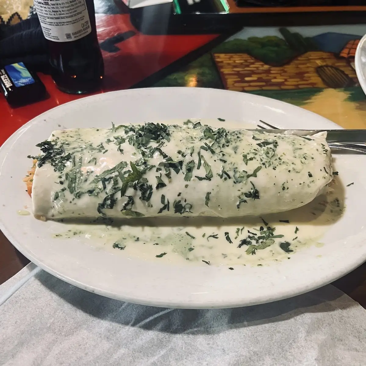 Cilantro Steak Burrito Mexicano
