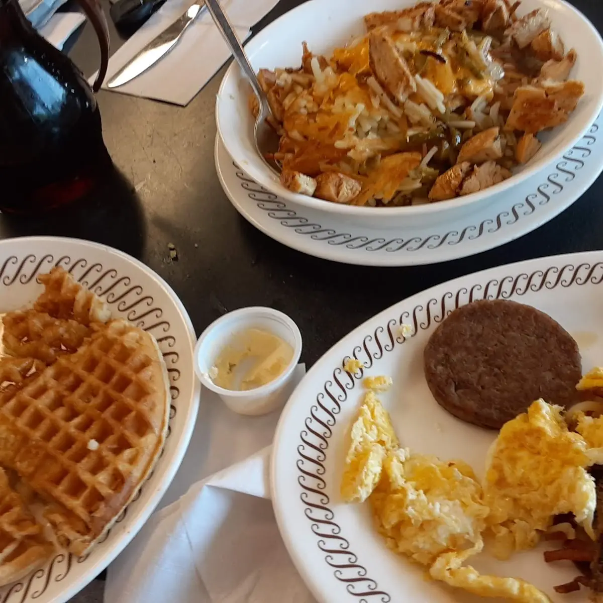 Chicken Melt Hasbrouck Bowl & All Star Breakfast