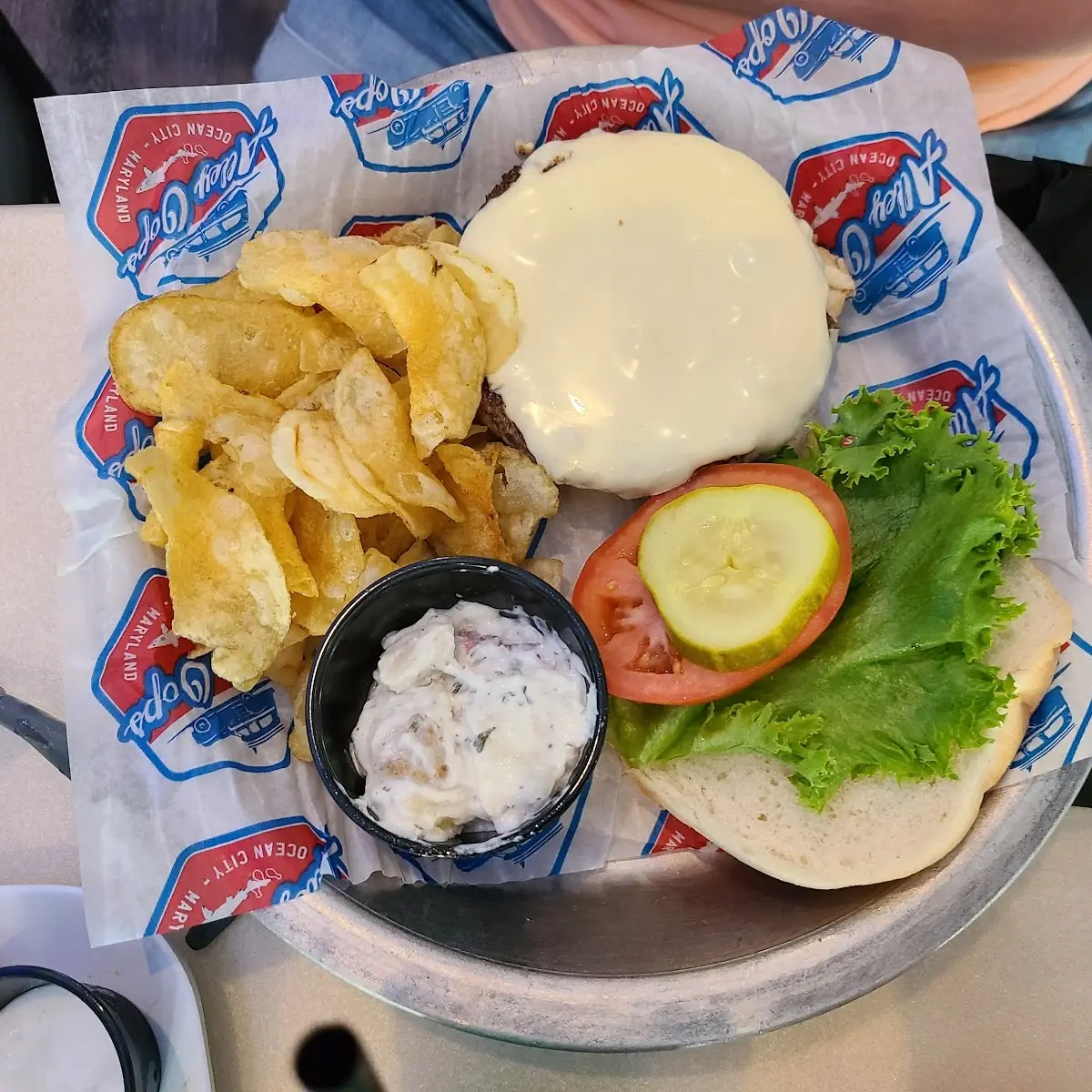 Crab Cake Sandwich with Chips