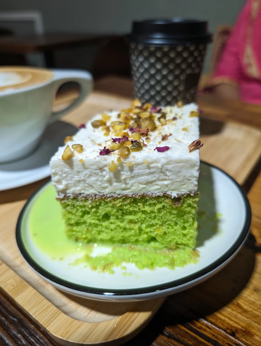 Pistachio Cake Slice