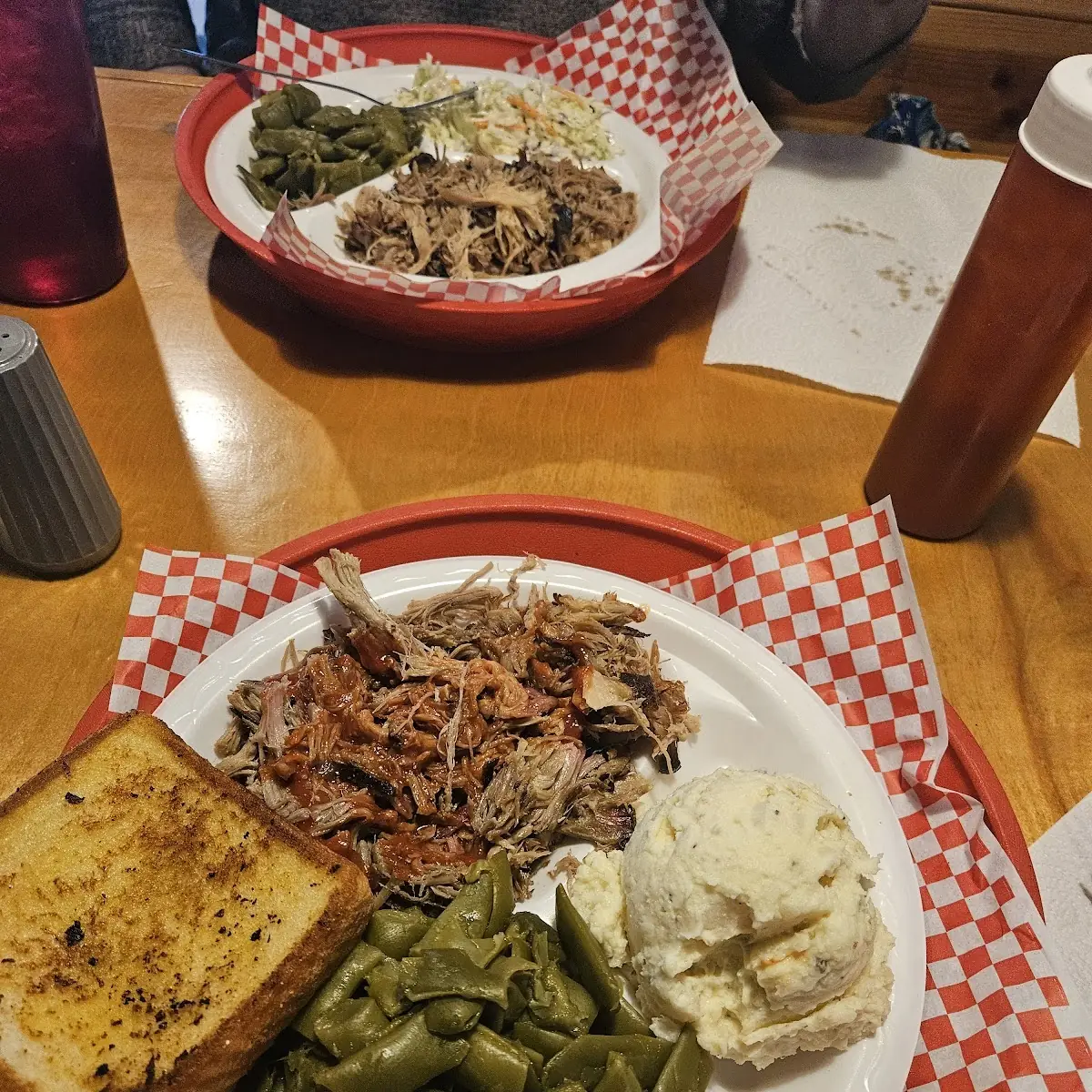 BBQ Plate with Potato Salad and Green Beans