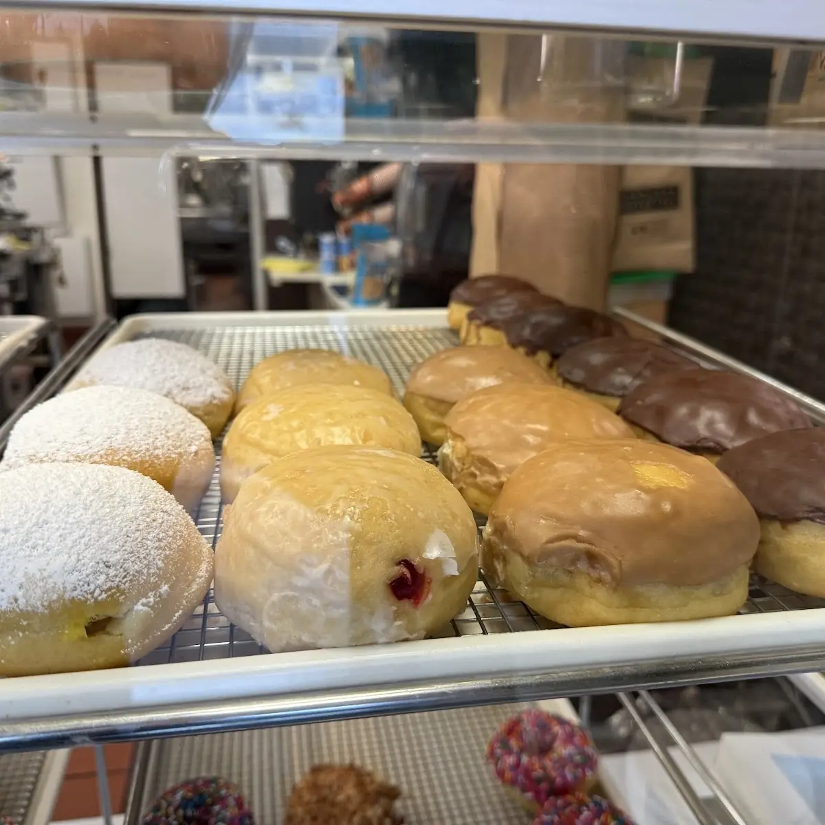 Jelly Filled Maple Glazed Chocolate Glazed