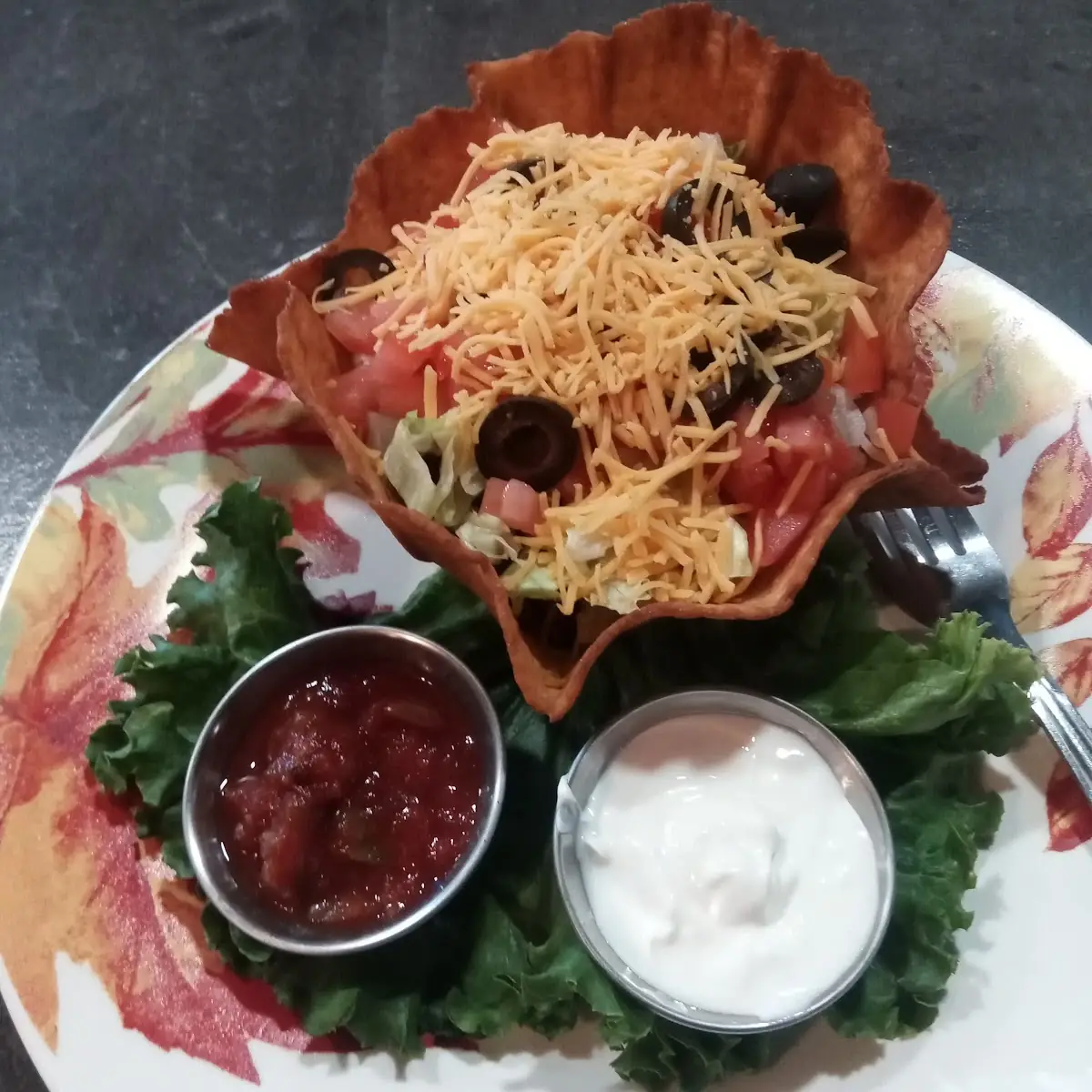 Taco Salad Bowl or over Tortilla Chips