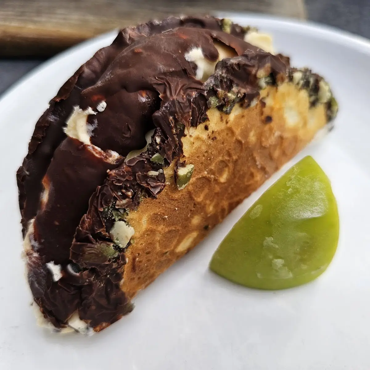Chocolate Ice Cream Taco