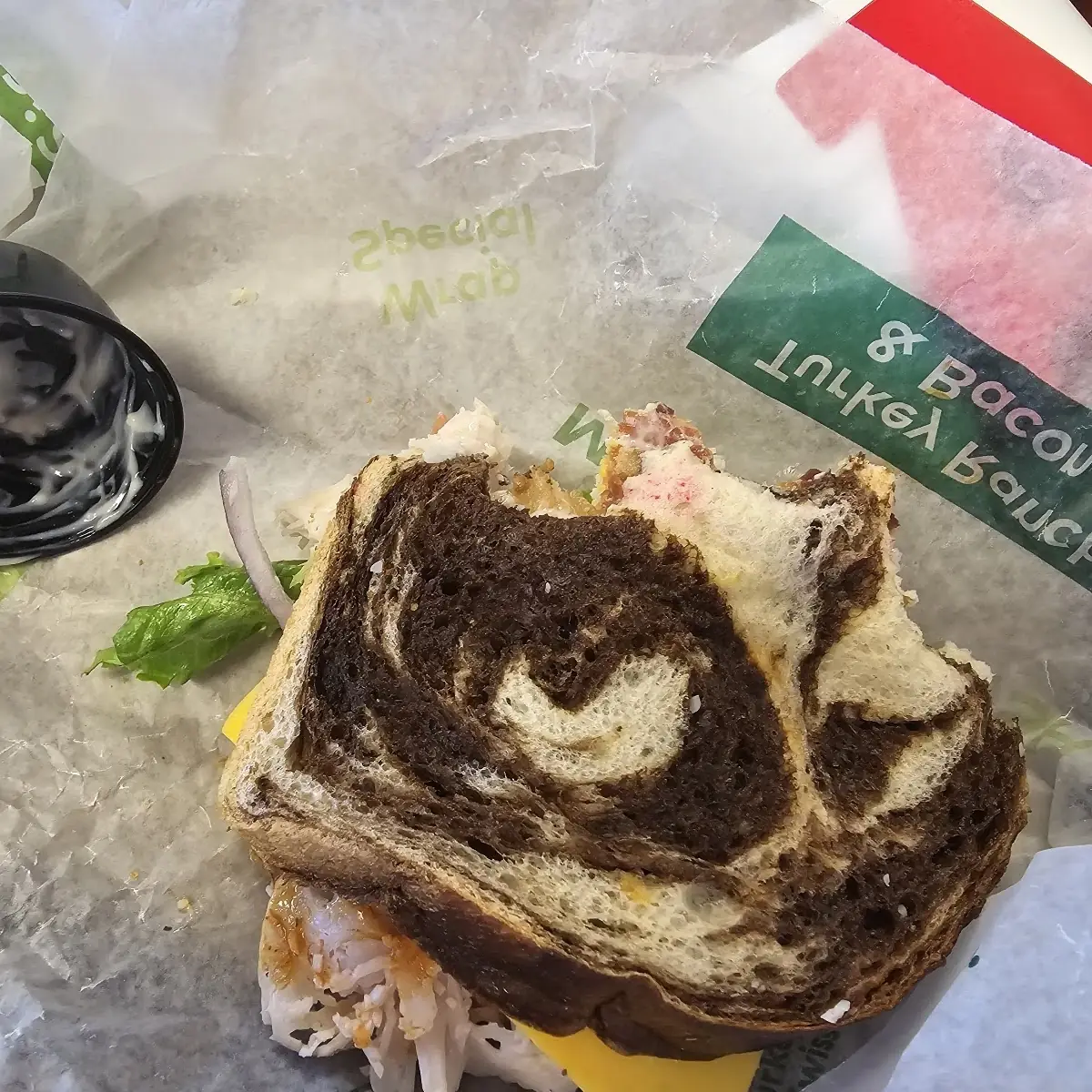Ranch Turkey Bacon on Dark Bread