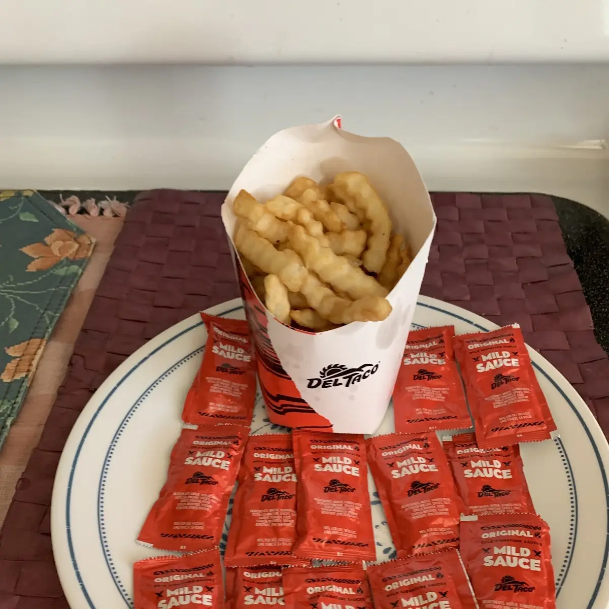 French Fries with Ketchup Packets