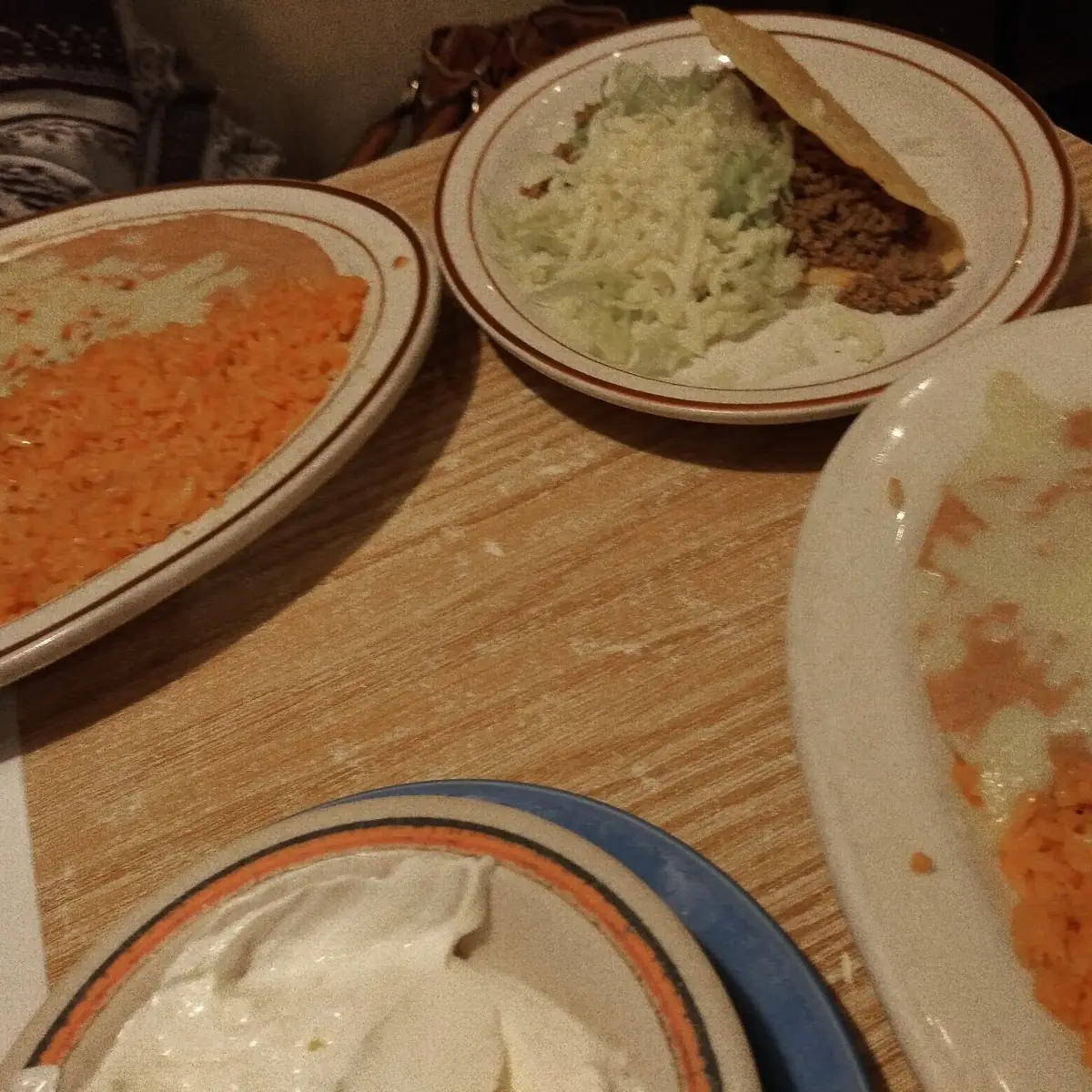 Beans and Rice or Beans with Beef Taco