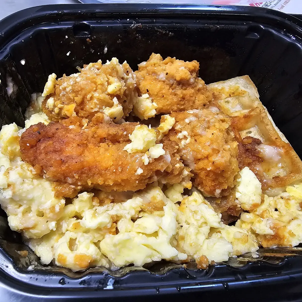 Fried Chicken and Waffles with Eggs