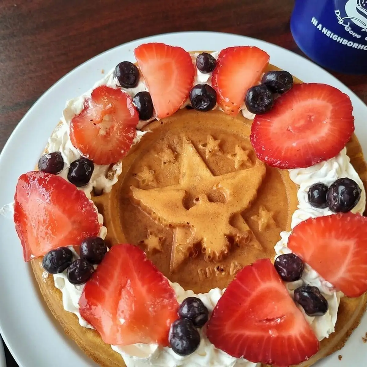 Red White and Blue Belgian Waffle