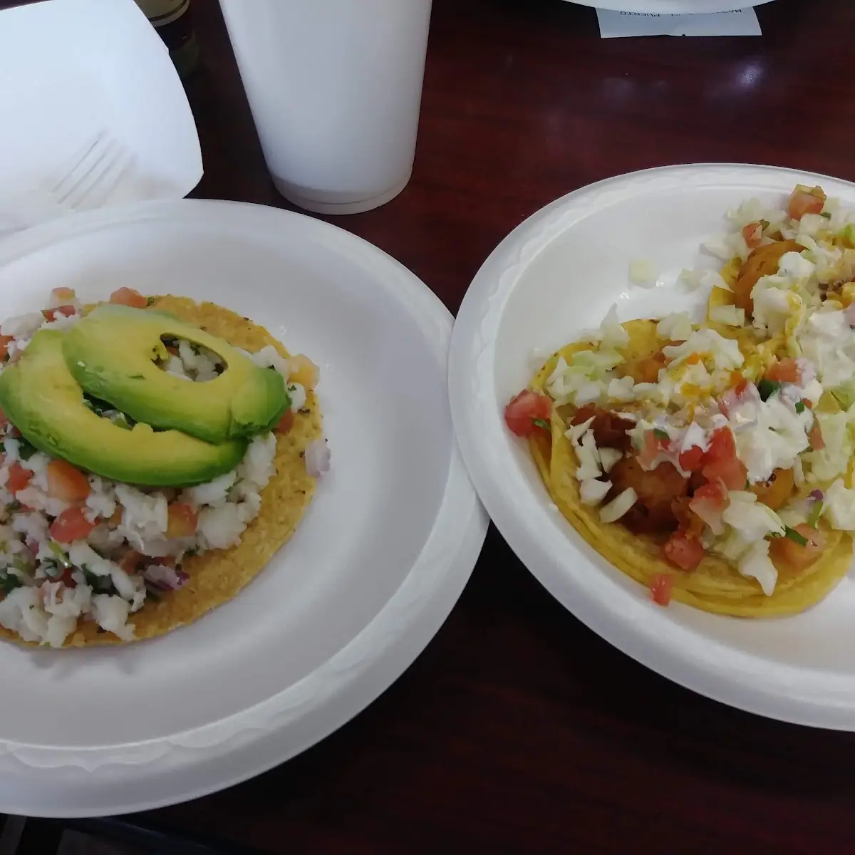 Ceviche De Pescado and Fish Tacos