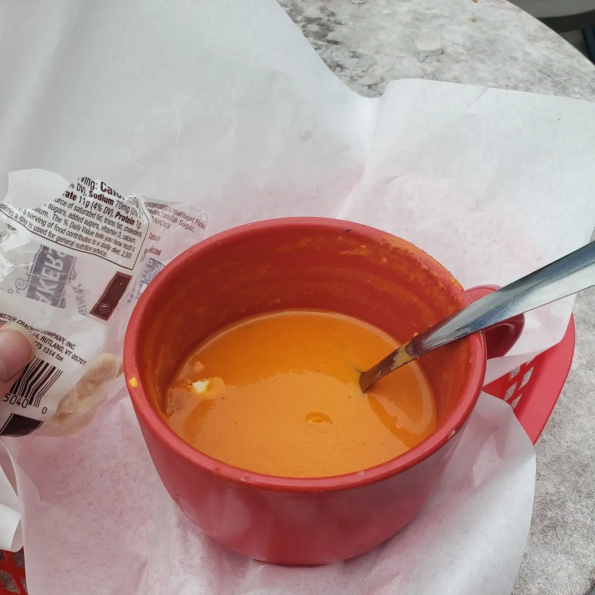 Tomato and Basil Soup Bowl