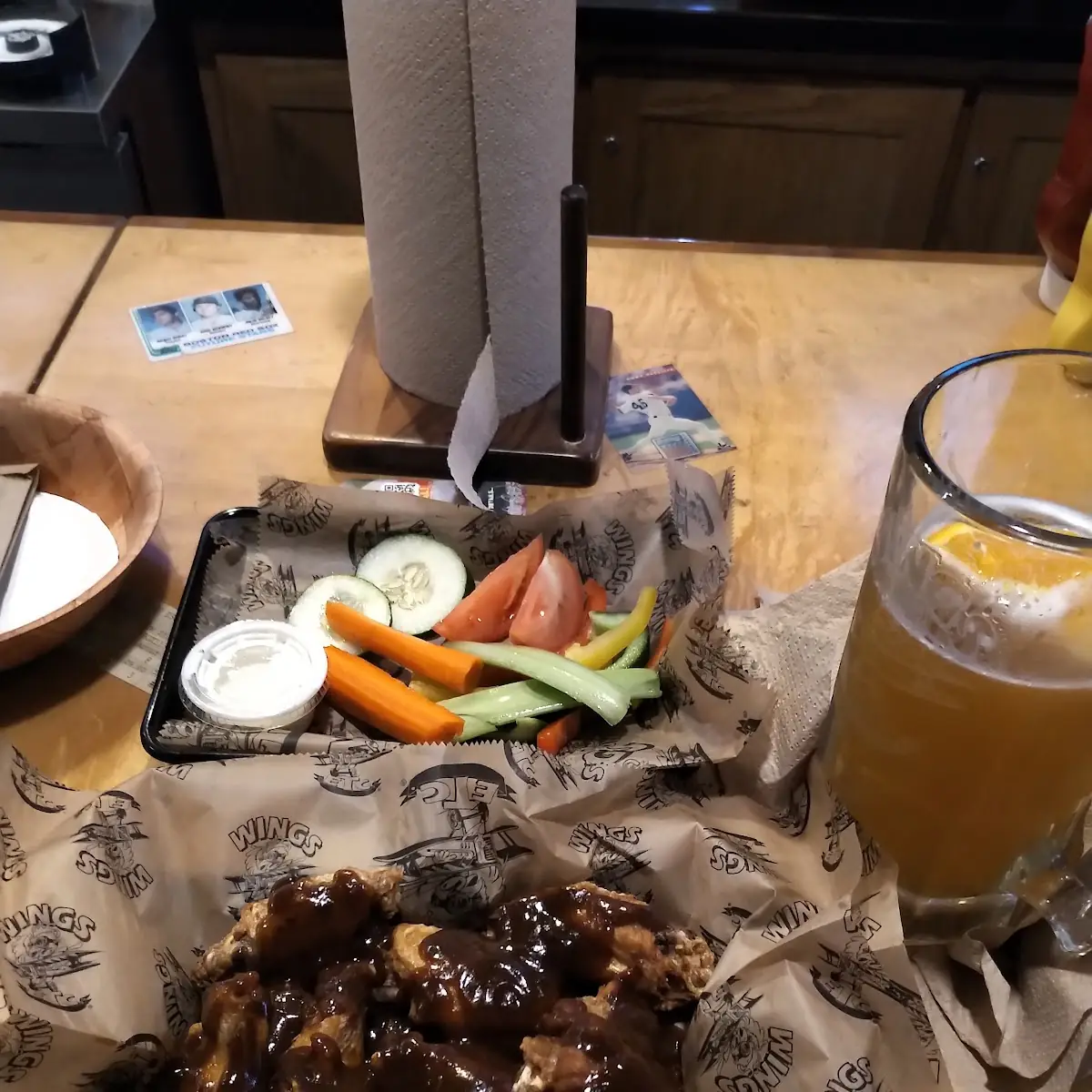 Jerk Chicken Wings and Veggies
