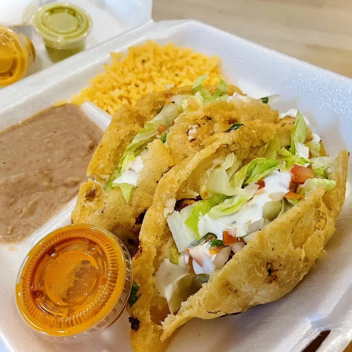 Tacos with Rice Beans