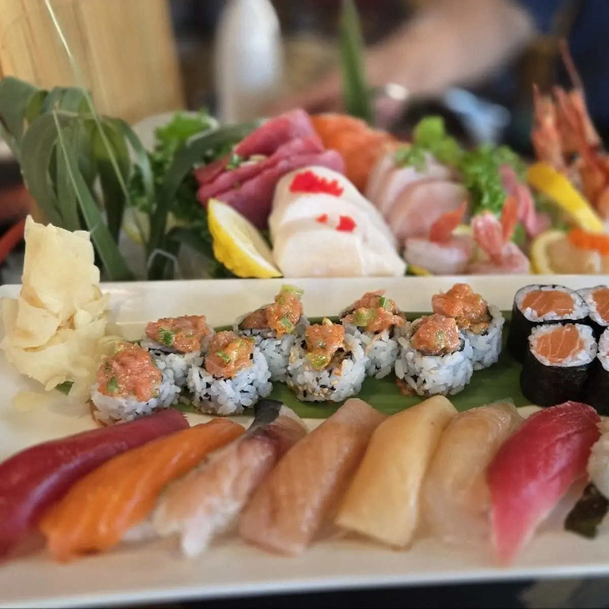 Kumamoto Combo Platter Salmon Roll