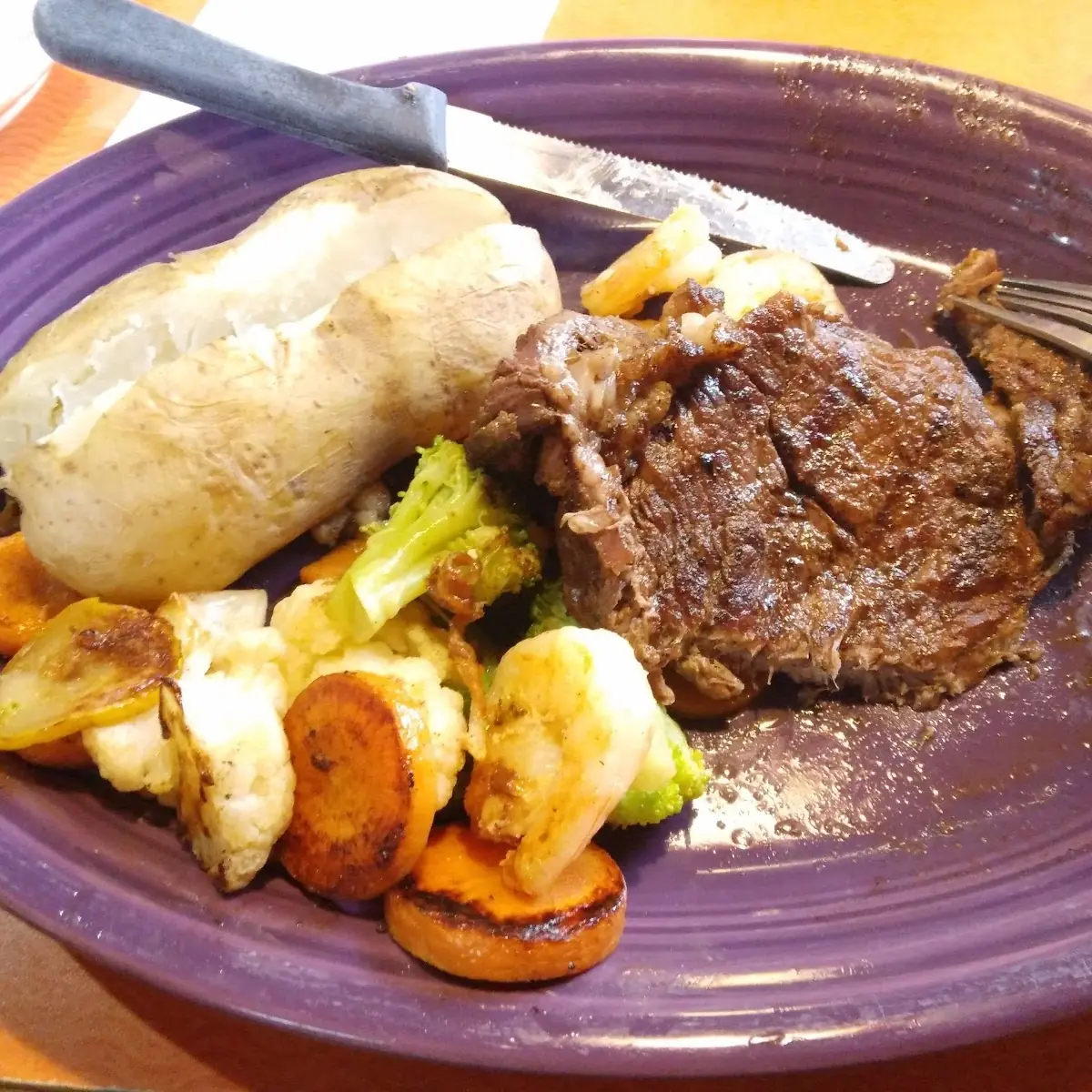 Spanish Ribye Steak and Mixed Vegetables