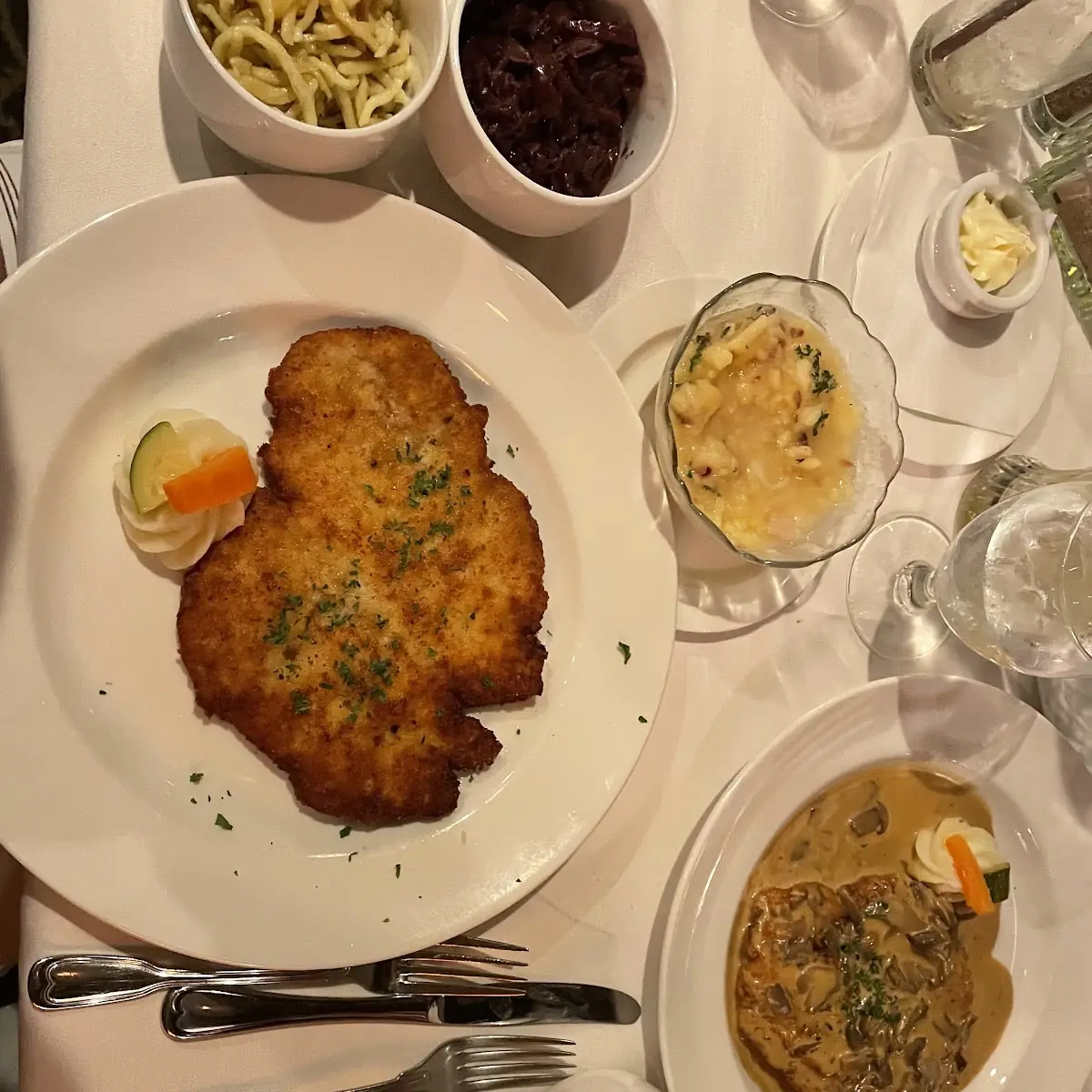 Organic Free Range Chicken Schnitzel (Gruyere, Paprika, Francaise)