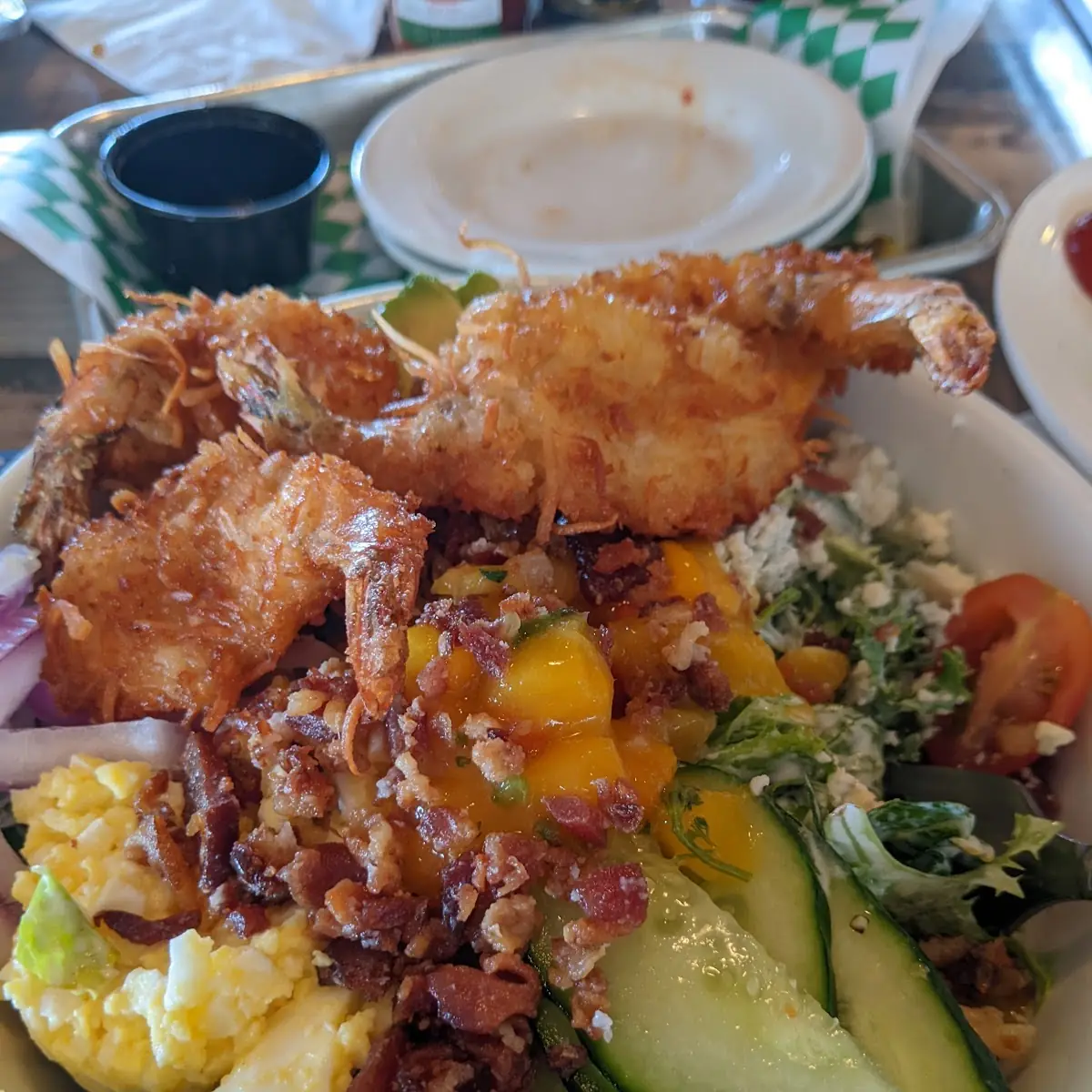 Coconut Shrimp Cobb Salad