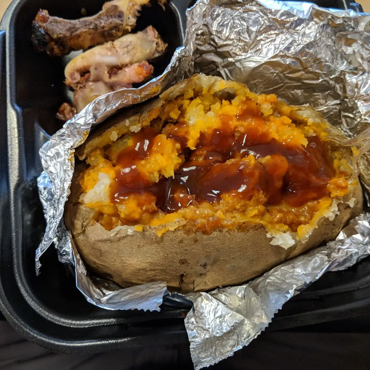 Pulled Pork Stuffed Baked Potato