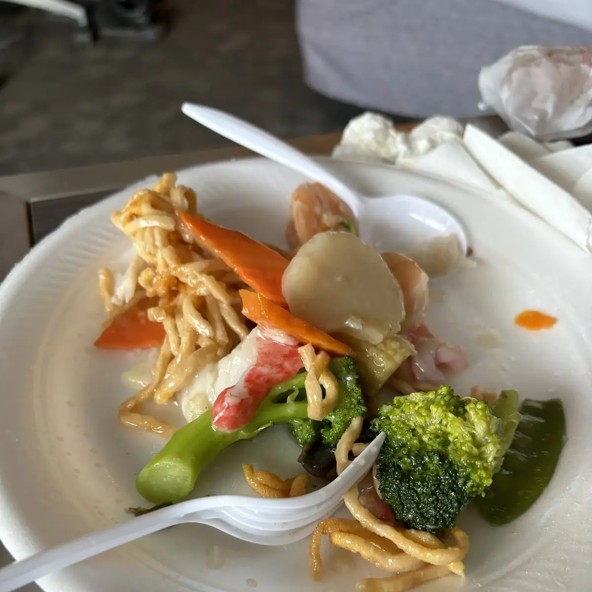Pan Fried Noodles with Seafood