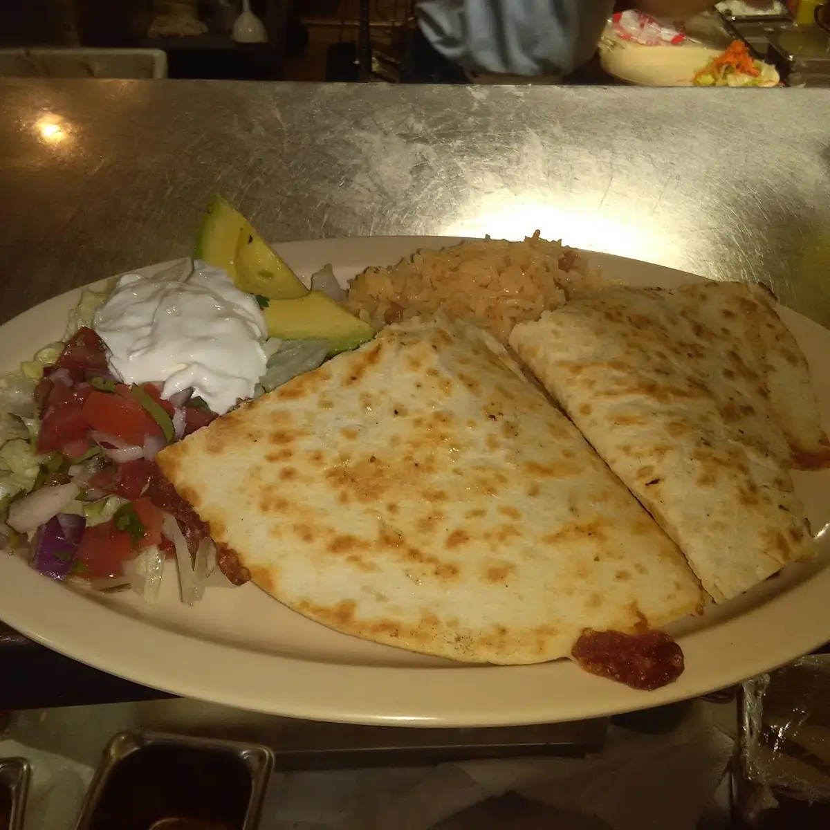 Chicken Quesadilla with Fries