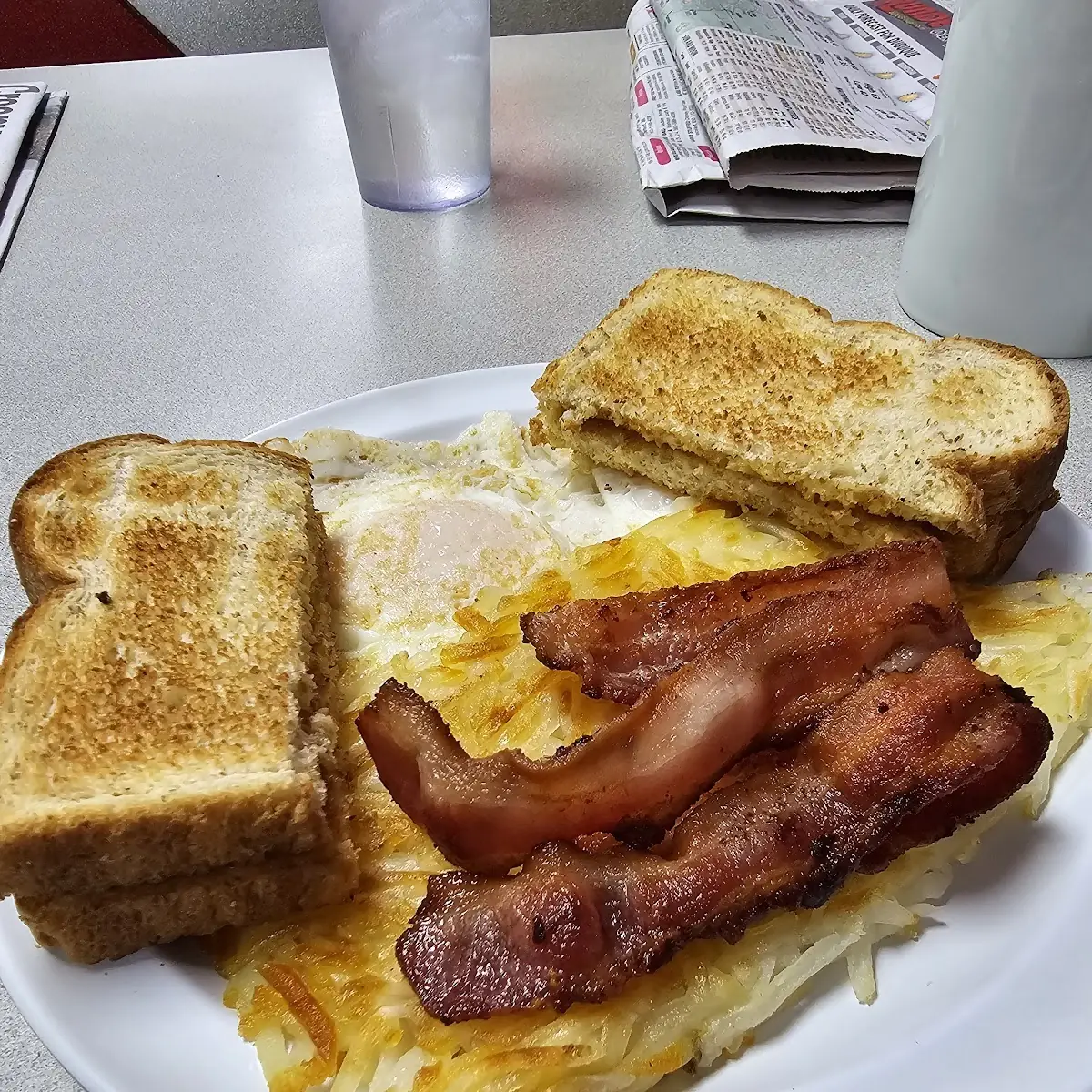 Two Eggs Ham and Toast