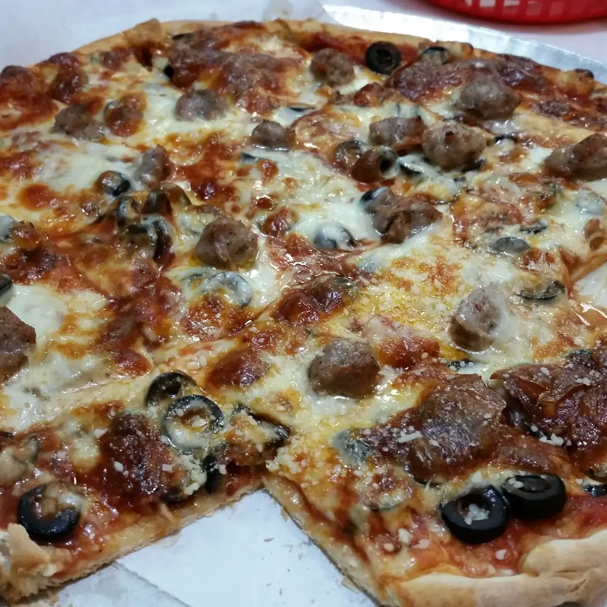 Sausage Pepperoni and Black Olive