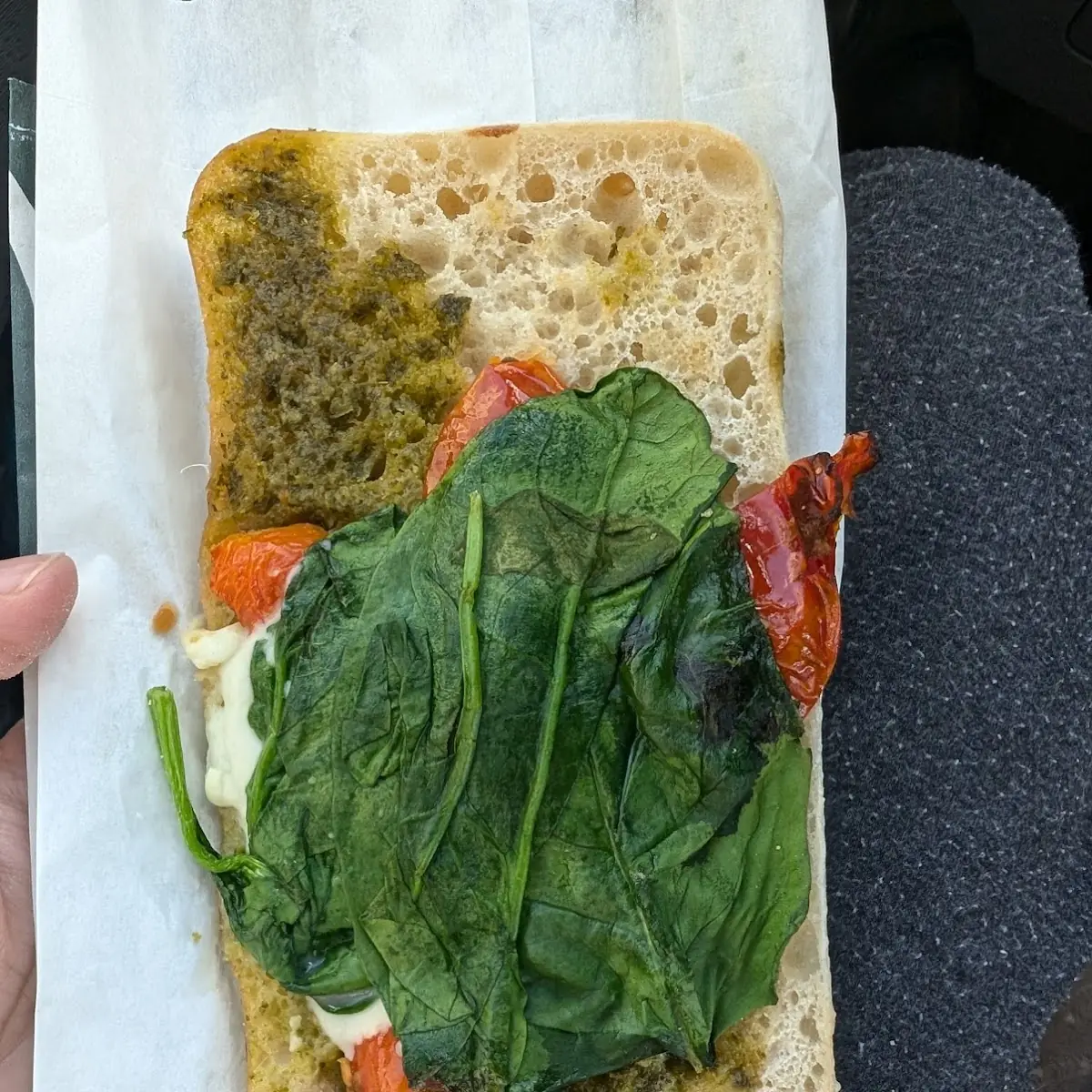 Tomato Mozzarella on Focaccia Bread